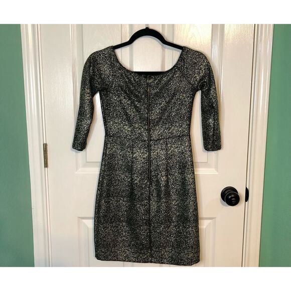 Gianni Bini Gold & Black Short Party Evening Cocktail Dress Sparkly Size XS - Picture 8 of 8